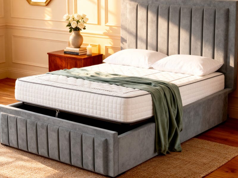Huxley Upholstered ottoman bed