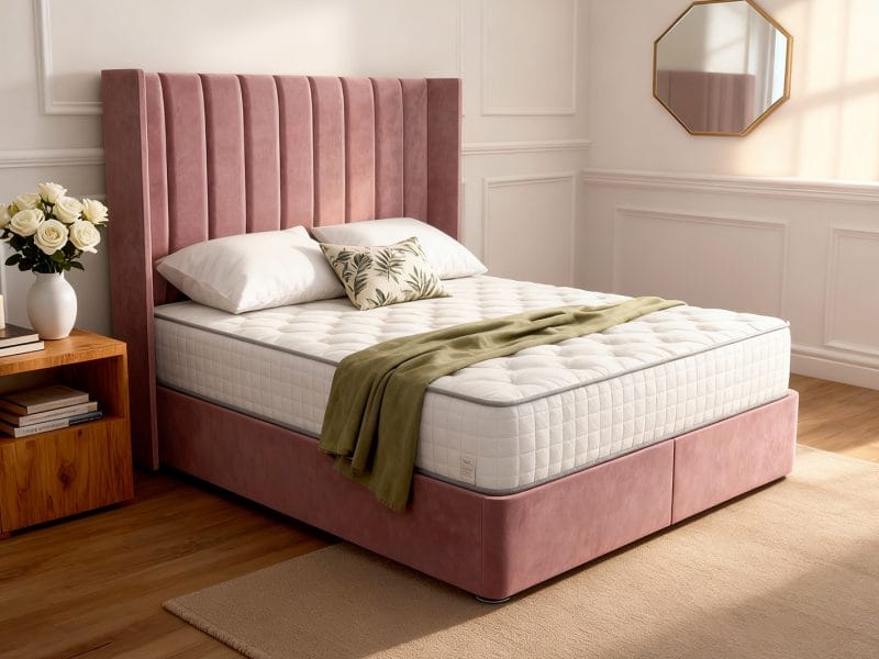 York Ottoman Winged Divan Bed with Extra Storage