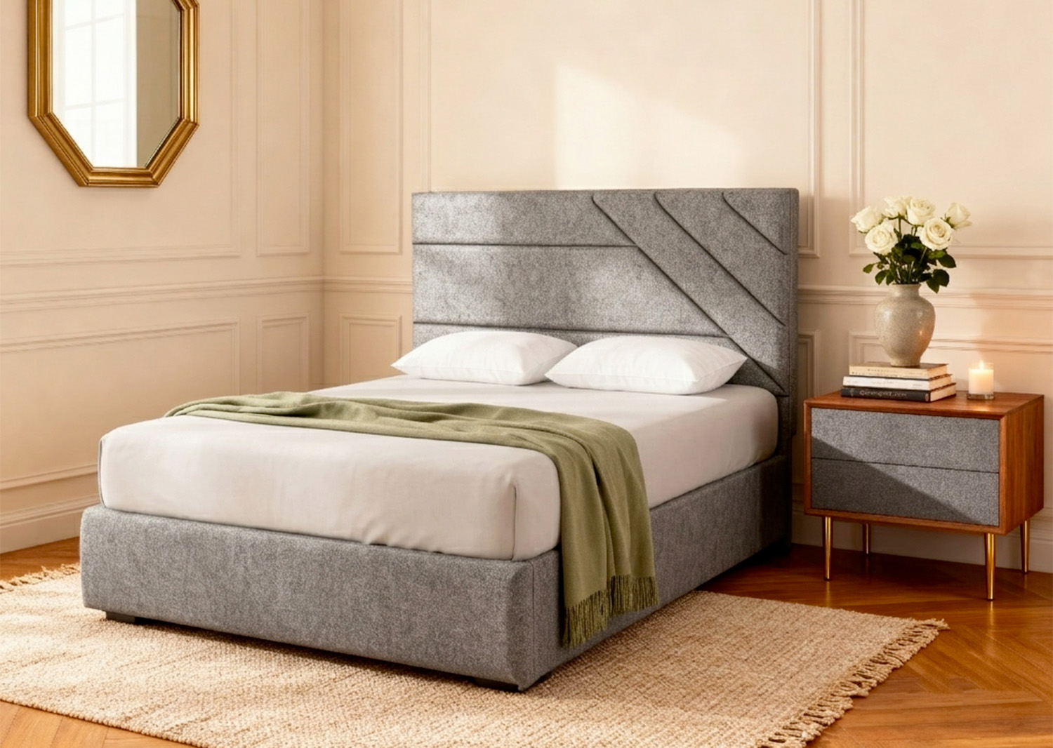 Aurea Upholstered ottoman bed