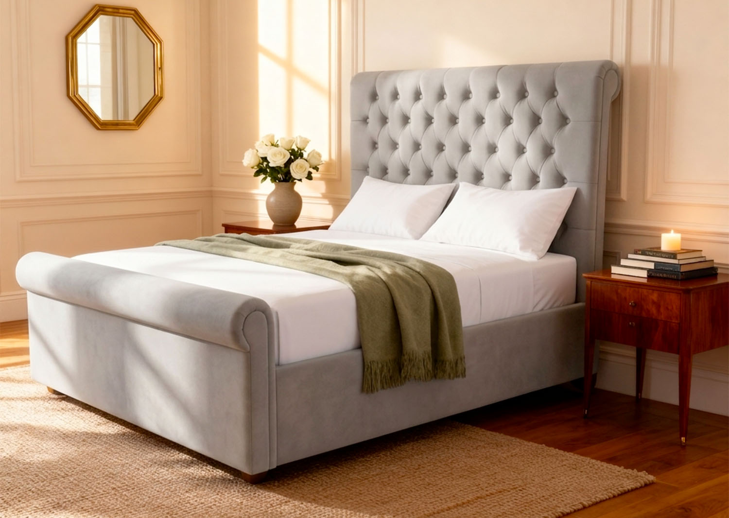 Blackthorn Upholstered ottoman bed