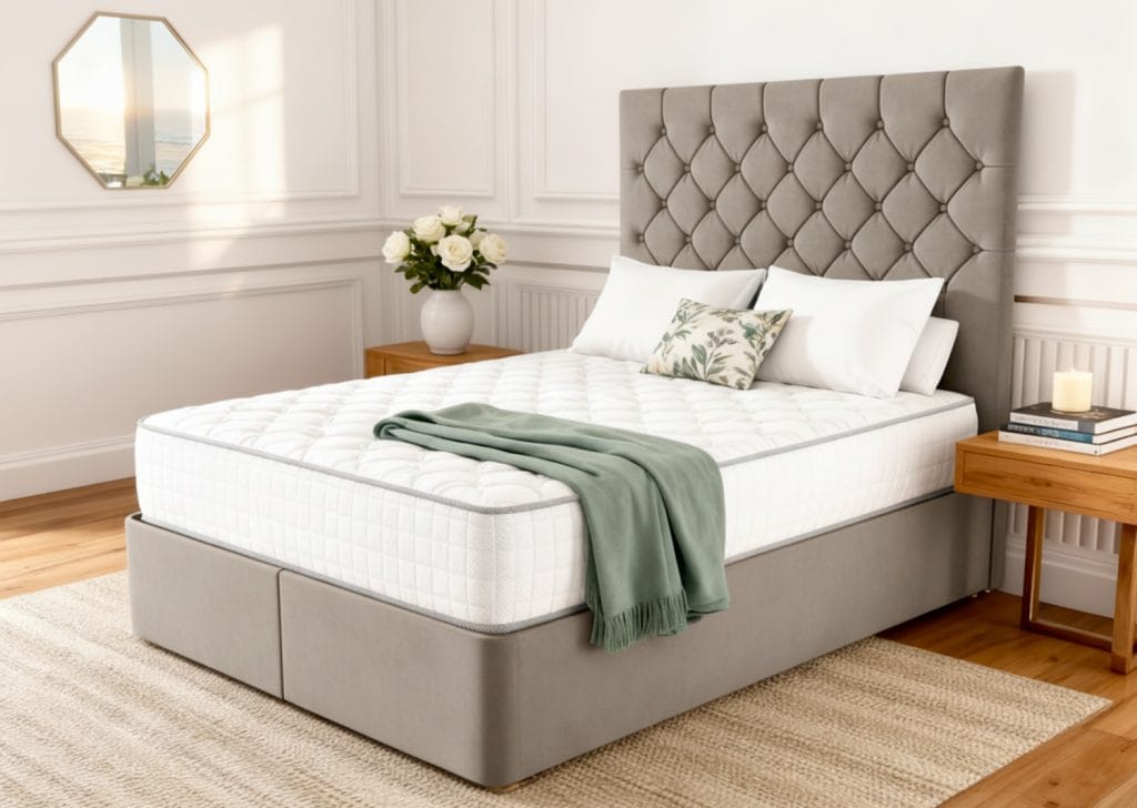 brighton chesterfield ottoman bed closed steel