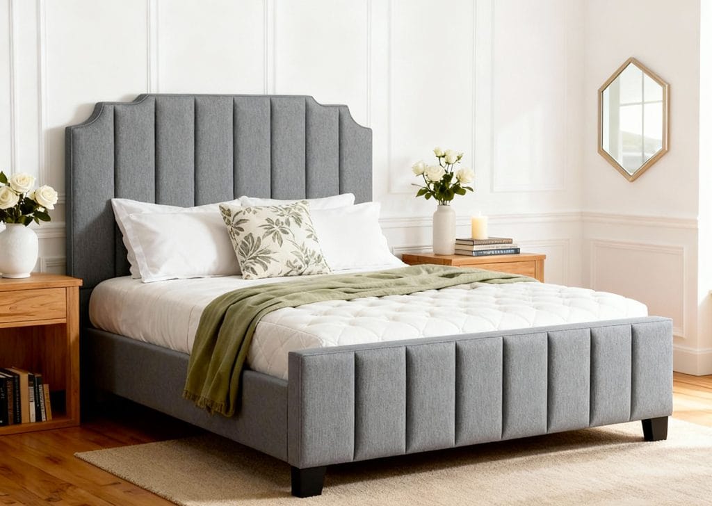 cityscape fabric bed storage