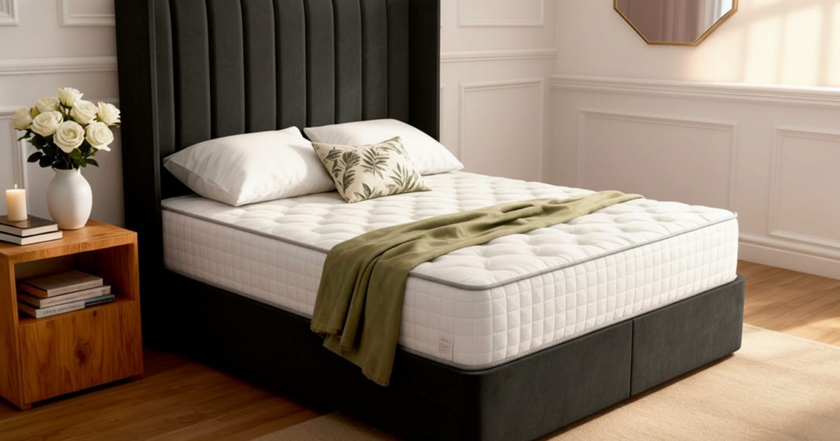 Elegant bedroom with stylish mattress.