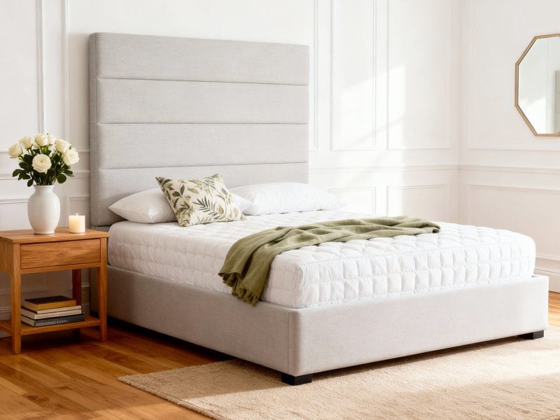 Harbour Fabric Bed Frame with Optional Ottoman Storage