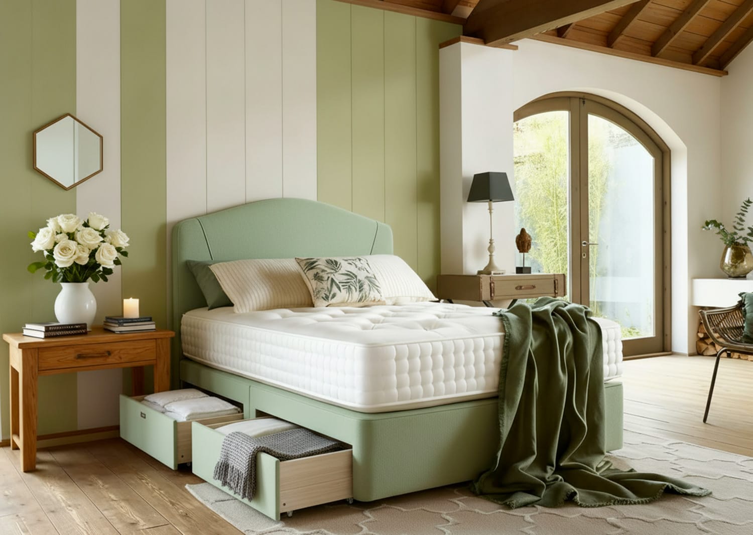 heritage arch divan bed set-open heritage arch divan bed set-open