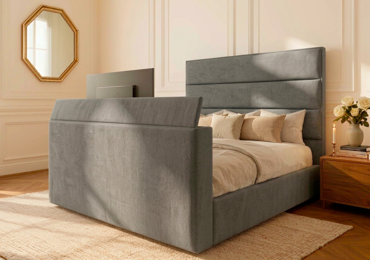 Ripon TV Bed with Optional Ottoman Storage