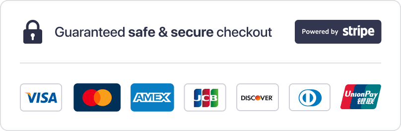 Guaranteed safe and secure checkout logos
