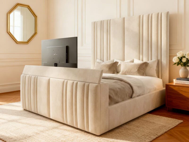 Spettacolo TV Bed Frame  for 27″ to 43″ with optional Ottoman Storage